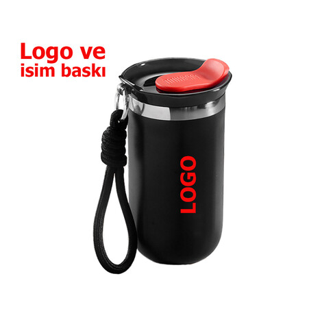 Askılı Termos Bardak 360ml, 8102 Siyah - 1