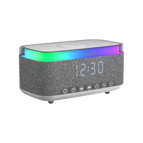 Kablosuz Şarj & Bluetooth Hoparlör Md-W10, Gri - 1