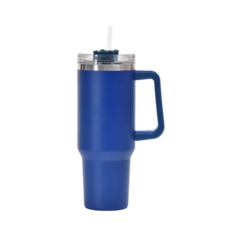 Kulplu & Pipetli Çelik Termos 1180 ml 8179, Lacivert - 1