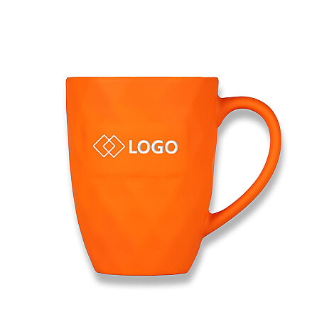 Lazer Logolu Porselen Kupa 330Ml, Turuncu - 2