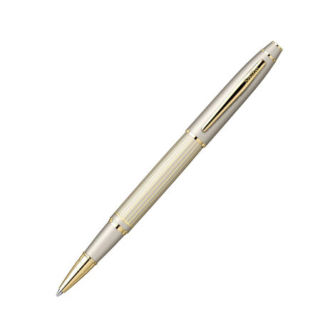 Scrikss Roller Kalem 35, Çizgili Saten-Altın